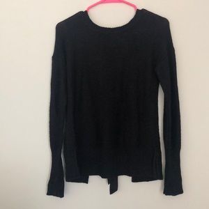 Black Open Back Sweater